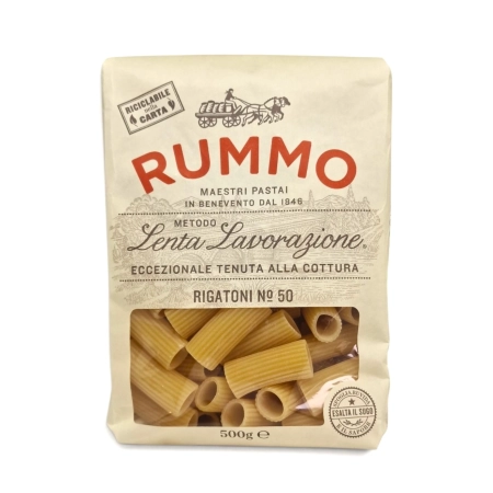 Makaron Rummo Rigatoni N°50 z Semoliny Durum 500g - włoska klasyka z Benevento